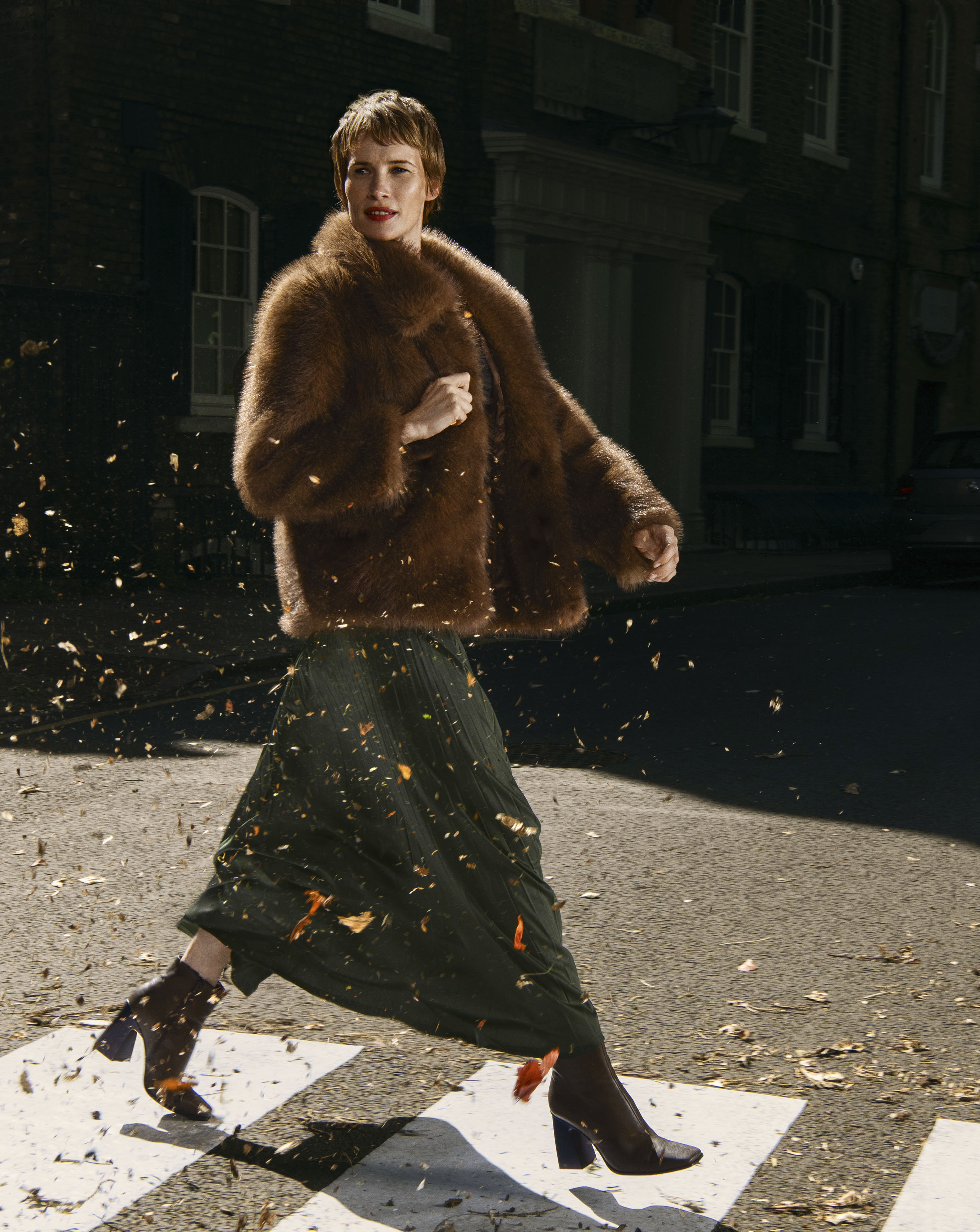 Cream Collarless Shaggy Faux Fur Coat | JD Williams