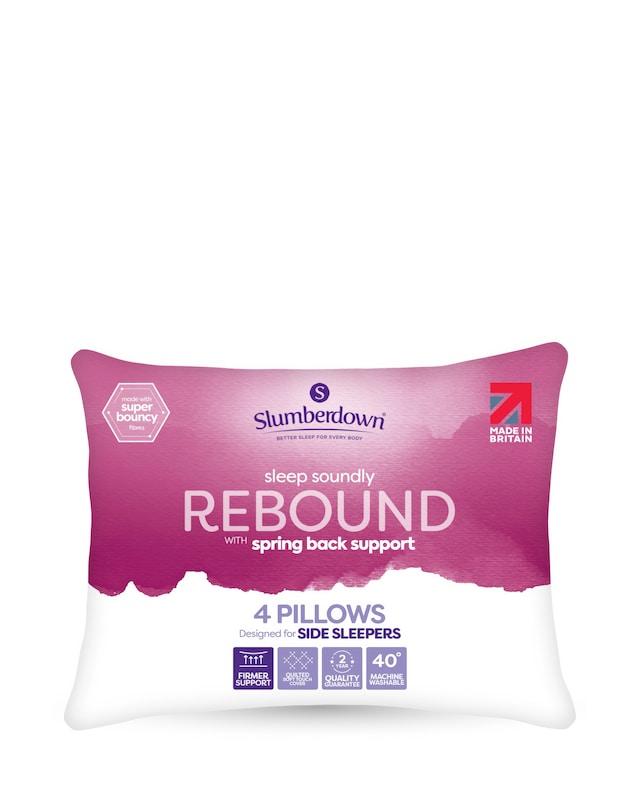 Slumberdown Sleep Soundly Rebound Firm Support Pillows - 4 Pack