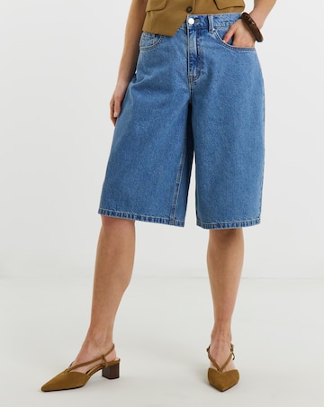 Mid Blue Denim Jorts