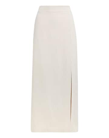 Simply Be Stone Linen Tailored Maxi Skirt