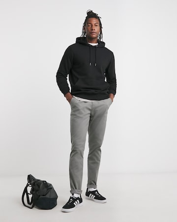 Overhead Hoodie Extra Long Length- Black