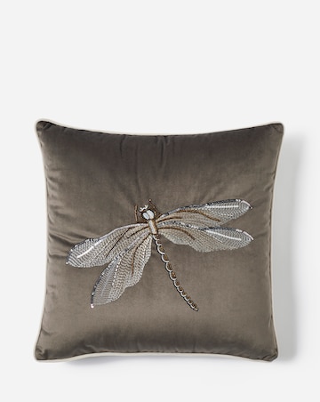 Embellished Dragonfly Cushion