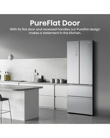 Hisense PureFlat RF632N4AIE1 Total No Frost American Fridge Freezer Silver