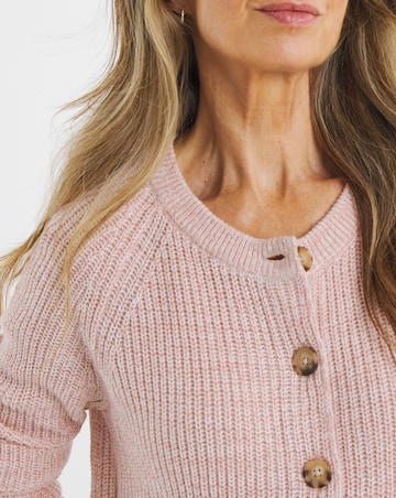 Blush Raglan Long Sleeve Cardigan