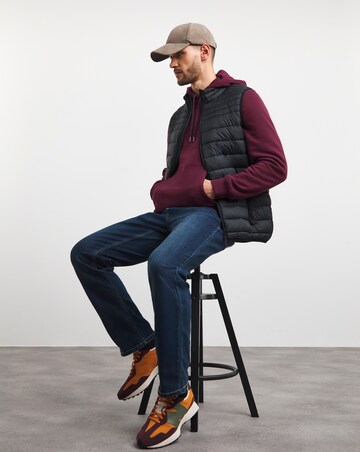 Darkwash Straight Fit Stretch Jeans