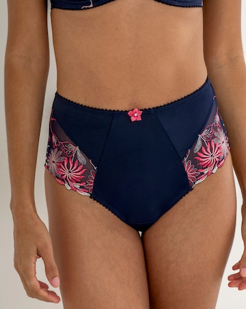 Pour Moi St Tropez High Waist Deep Brief Navy/Pink