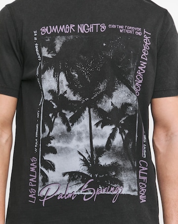 Digital Print Palm Graphic T-shirt Long