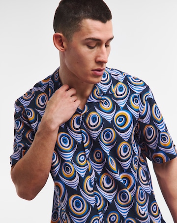 Ben Sherman Psychedelic Print Revere Collar Shirt