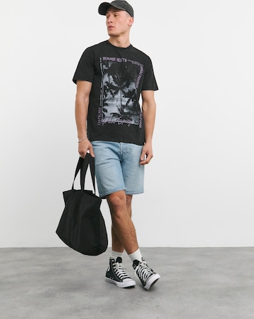 Digital Print Palm Graphic T-shirt Long