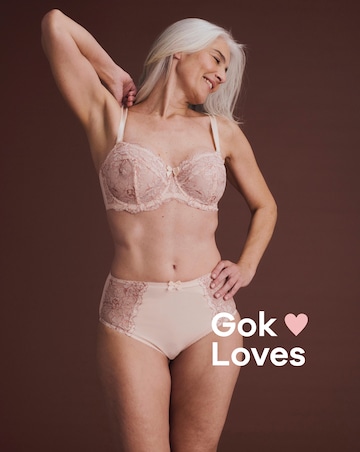 Pretty Secrets (2 Pack) Ella Lace Brief Knickers Blush/White