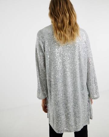 Sequin Longline Cardi
