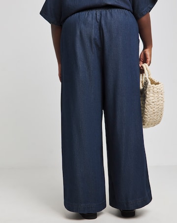 Nobody's Child Denim Drawstring Wide Leg Trouser