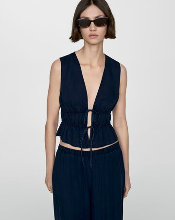 Mango Milos Lyocell Elastic Waistband Trousers