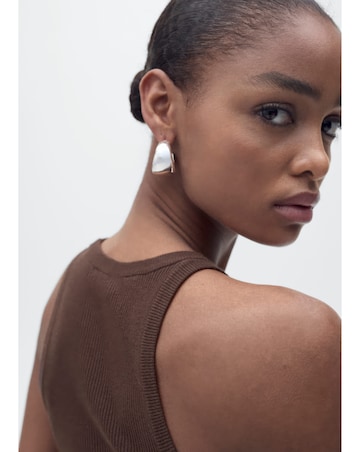 Mango Racer Neck Top