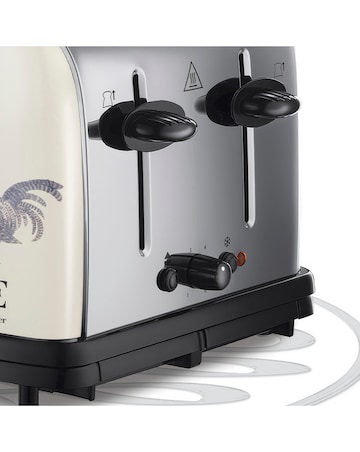 Emma Bridgewater 25780 Rise and Shine Stainless Steel 4 Slice Toaster