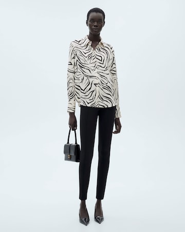 Mango Ideale Zebra Print Shirt
