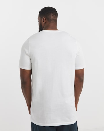 Pure Cotton Crew Neck T-Shirt Extra Long- White