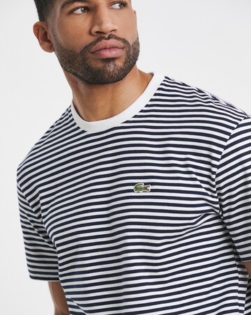 Lacoste Classic Short Sleeve Stripe T-Shirt - Navy/ White