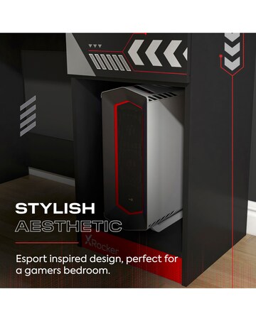 Octane Gaming Desk with Drawer - Red