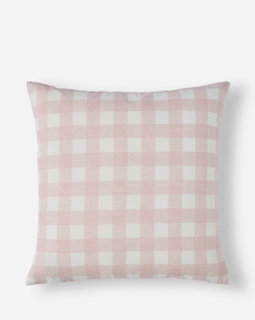 Willow Embroidered Checked Cushion