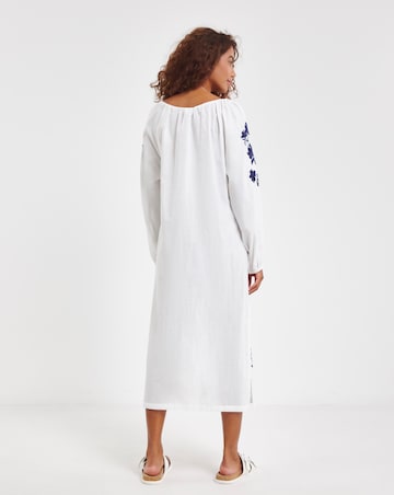 Joanna Hope Embroidered Beach Dress