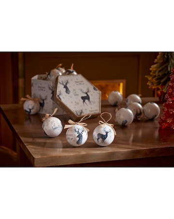 Three Kings Stag Baubles - Set of 14