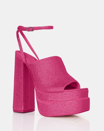 Public Desire Runaway Wide Fit Platform Sandals