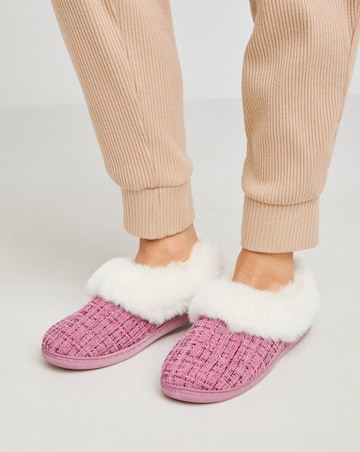 Marigold Fluffy Slipper - Extra Wide Fit (EEE)