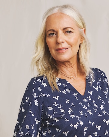 Julipa Notch Neck Pure Cotton Top