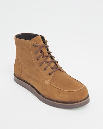 Suede Lace Up Boot Wide