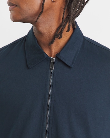 Water Resistant Blue Smart Harrington Jacket