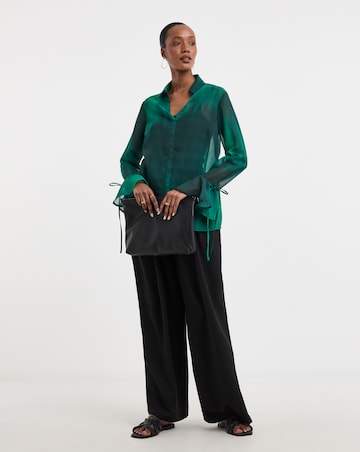 Georgette Frill Cuff Collar Blouse