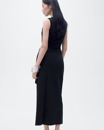 Mango Cotton Midi-Dress with Knot Detail