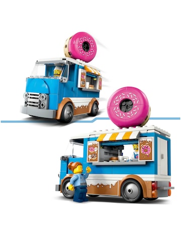 LEGO City Doughnut Truck Toy, Set with 2 Minifigures 60452