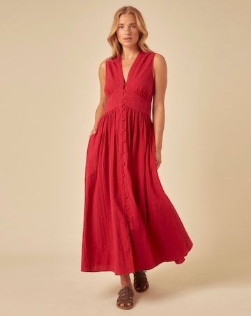 Nobody's Child Sleeveless Starlight Midi Dress Plain