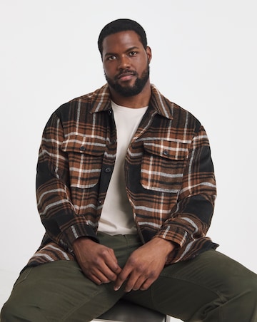 Jack & Jones Bradley Ollie Check Overshirt - Brown Multi