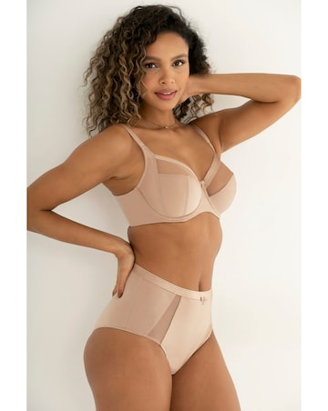 Pour Moi Viva Luxe Full Cup Wired Non Pad Side Support Bra Toffee