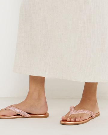 Cammy Flat Toe Post Sandals - Extra Wide Fit (EEE)