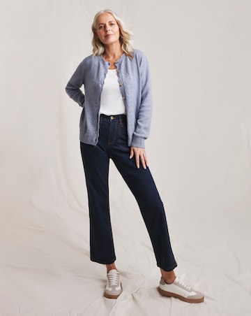 Julipa Pointelle Soft Wool Cardigan