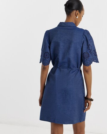 Jdy Bille Half Sleeve Chambray Woven Midi Dress