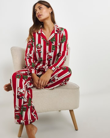 Chelsea Peers Jersey Santa Stripe Pyjama Set