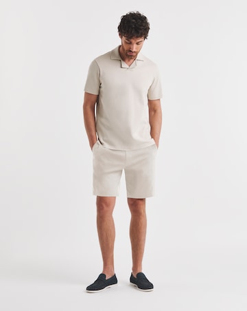 Folio Cotton Rich Revere Smart Interlock Polo- Stone