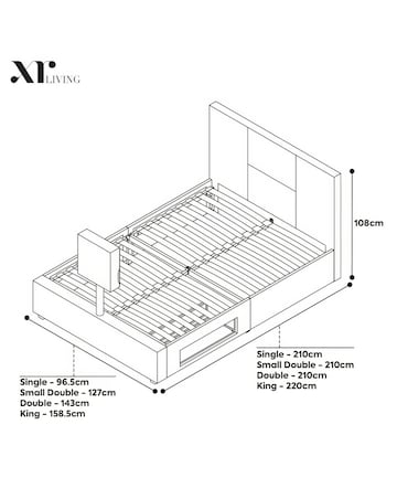 XR Living Ava Upholstered PU TV Bed