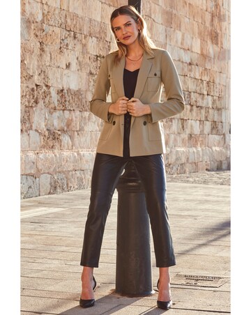 Sosandar Green Utility Blazer