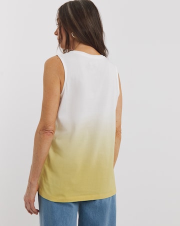 Pure Cotton Yellow Ombre Tank Vest