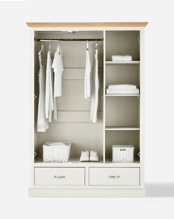 Julipa Ashford 3 Door 2 Drawer Wardrobe with Mirror