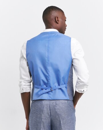 Navy Cotton Linen Waistcoat