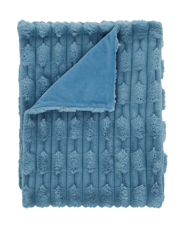 Bianca Carved Faux Fur Throw