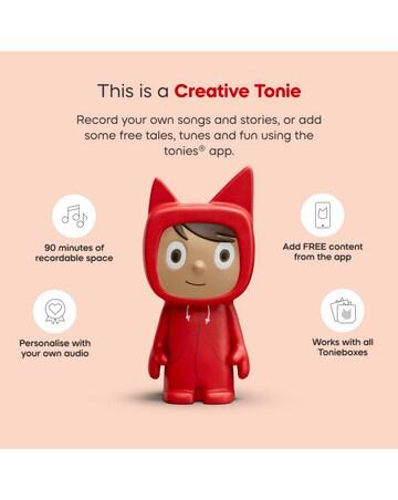 Toniebox 2 Sunset Red Starter Set and 2 Peppa Pig Audio Characters Bundle