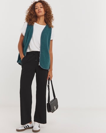 Zip Front Borg Gilet